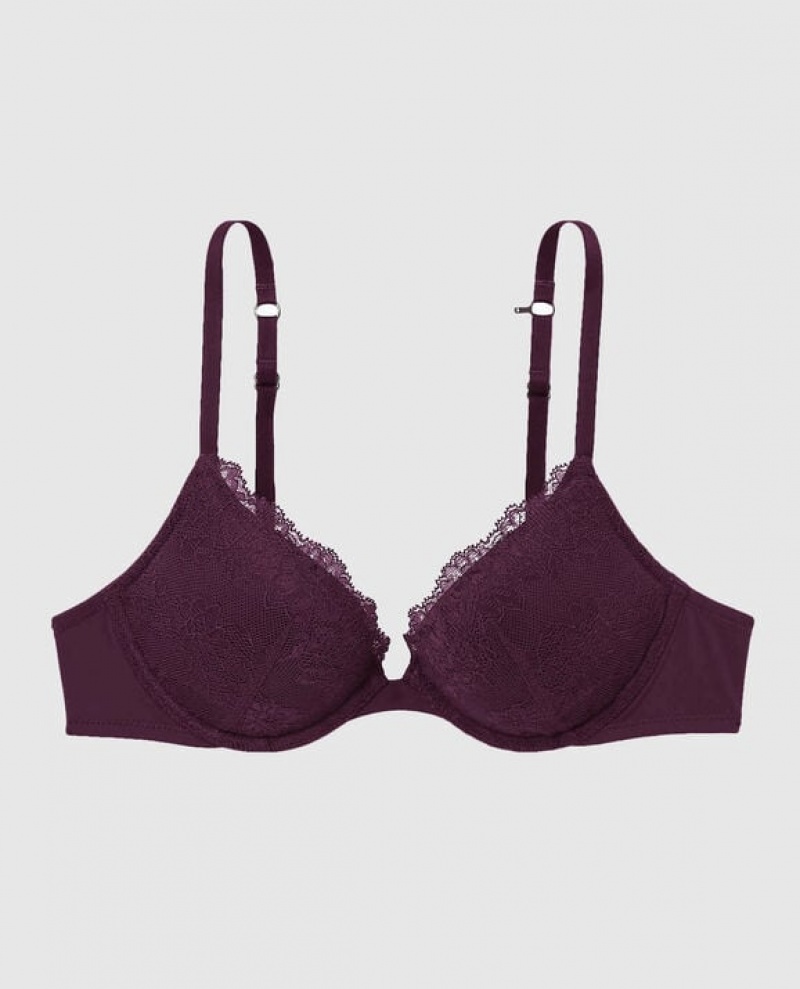 Bras La Senza Push Up Plunge Mujer Moradas | aIGBTLJT