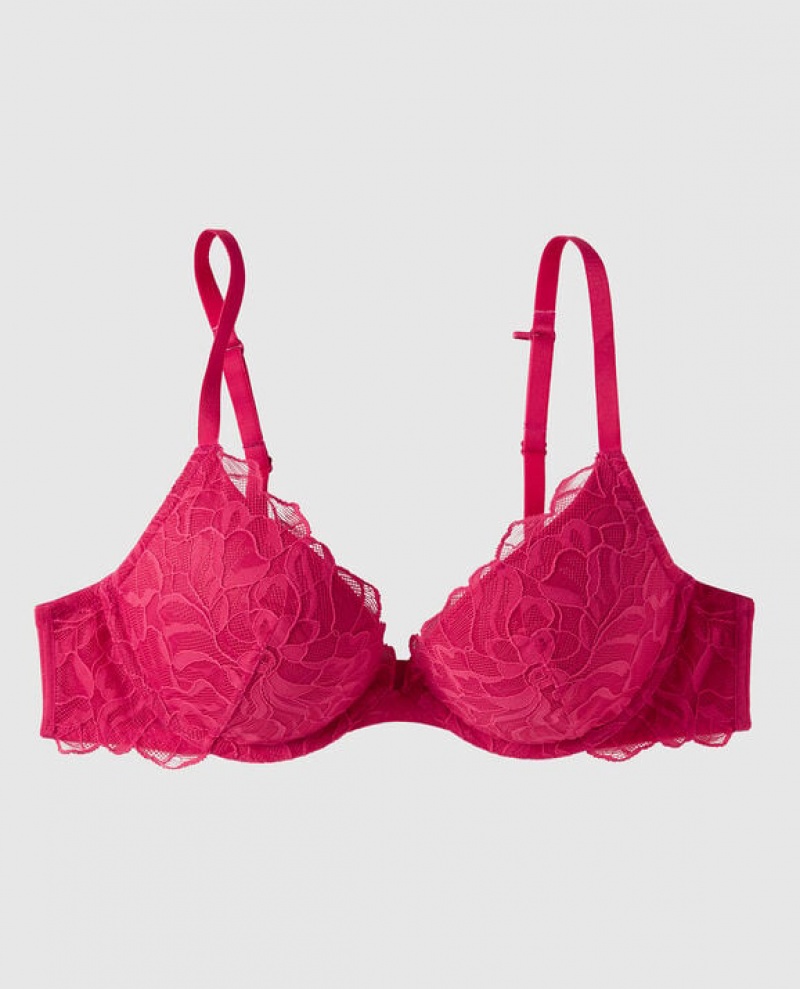 Bras La Senza Push Up Plunge Mujer Sweet Raspberry | JBfQC9pd