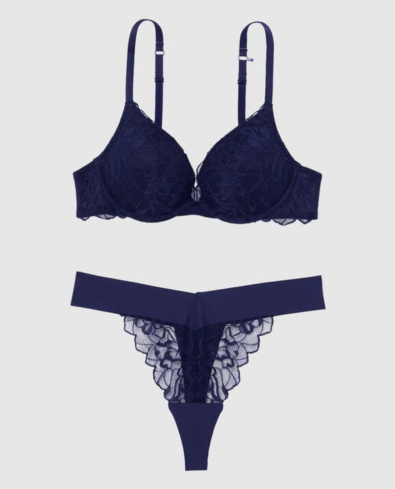 Bras La Senza Push Up Plunge Mujer Ocean Cavern | fmsC9N2B