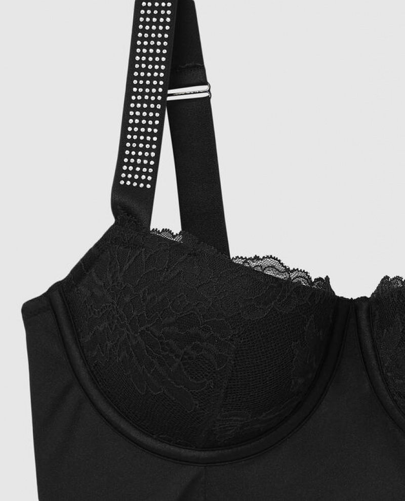 Bras La Senza Push Up Top Mujer Negras | ByMSiFsx