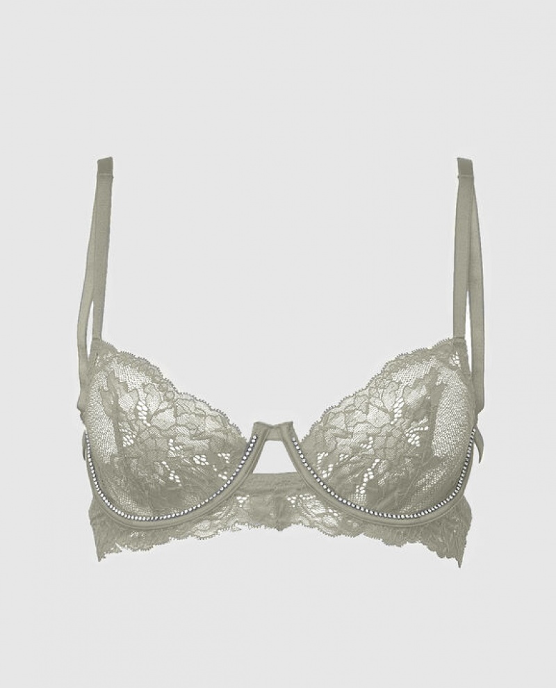 Bras La Senza Unlined Balconette Encaje Mujer Plateadas | 73H4kkhT