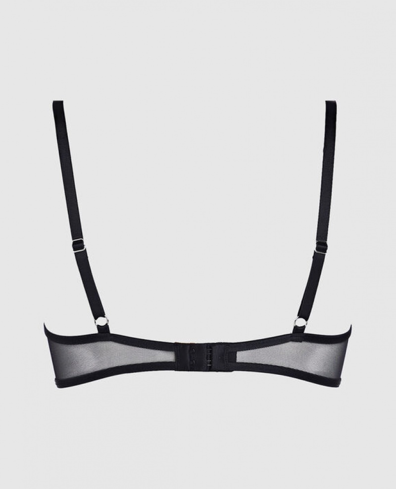 Bras La Senza Unlined Mesh Mujer Negras | NnXelavf