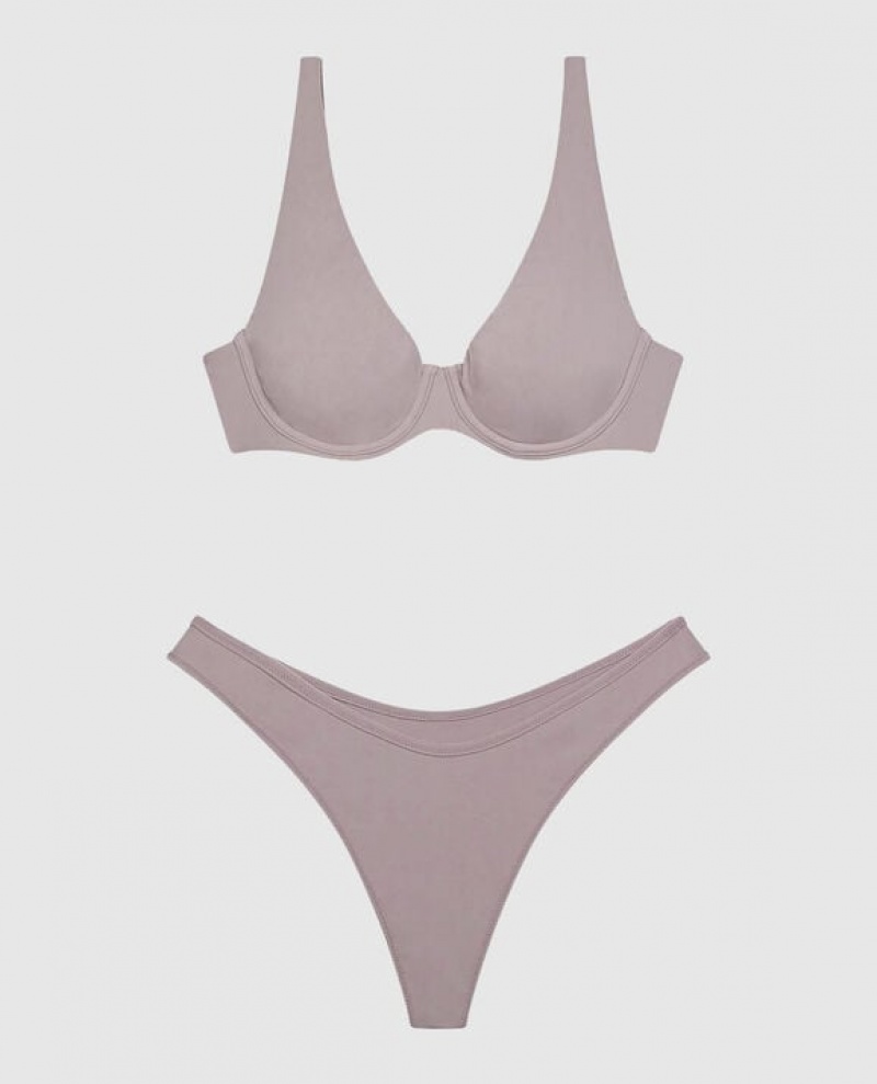 Bras La Senza Unlined Microfiber Mujer Winterberry | lZWKYPVT