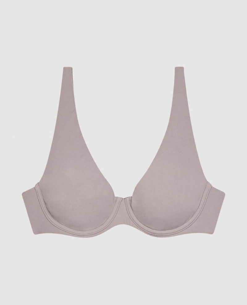 Bras La Senza Unlined Microfiber Mujer Winterberry | lZWKYPVT