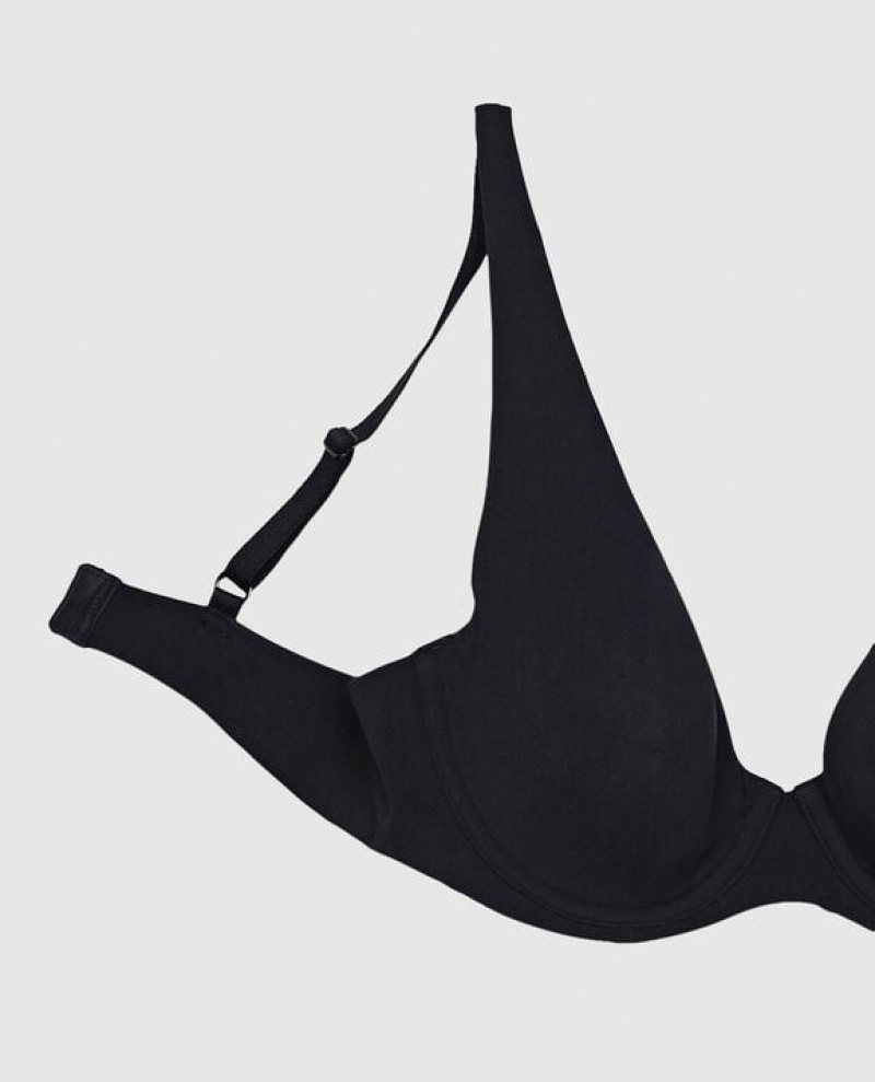 Bras La Senza Unlined Microfiber Mujer Negras | E1kdOAD6