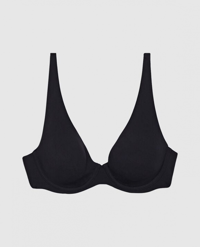 Bras La Senza Unlined Microfiber Mujer Negras | E1kdOAD6