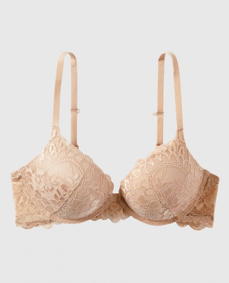 Bras La Senza Up 2 Cup Push Up Mujer Rosas Marrones | QmduYkQf